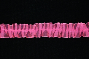 1 Inch Hot Pink Gathered Ribbon (25 Yards) SALE ITEM